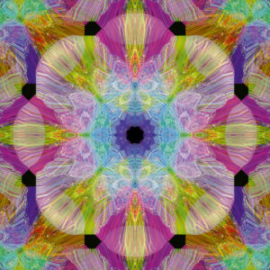 Composing flowers into a mandala ornament