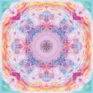 Composing flowers into a mandala ornament