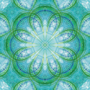 Composing flowers into a mandala ornament