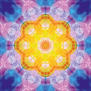 Composing flowers into a mandala ornament