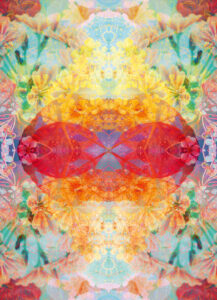 Composing flowers into a mandala ornament