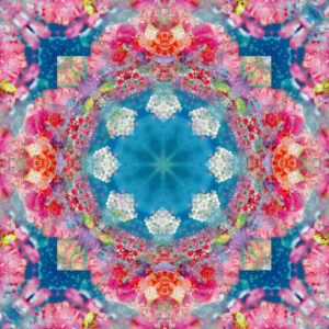 Composing flowers into a mandala ornament