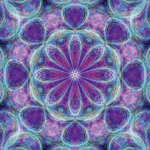 Composing flowers into a mandala ornament