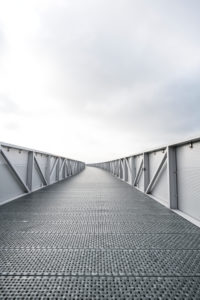 steel bridge for pedestrians