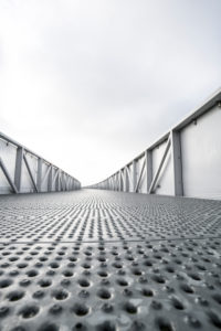 steel bridge for pedestrians