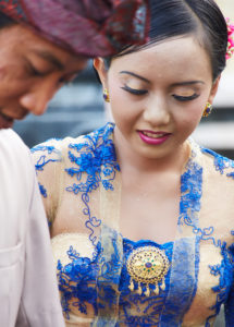 Young bride and groom, Native, reportage, traditional wedding, Bali, Indonesia, Asia Young bride and groom, Native, reportage, traditional wedding, Bali, Indonesia, Asia