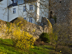 Europe, Germany, Hesse, Lahn-Dill-Kreis, Lahn-Dill-Bergland, Wetzlar, Säuturm at the old city wall near Avignon-Anlage Europe, Germany, Hesse, Lahn-Dill-Kreis, Lahn-Dill-Bergland, Wetzlar, Säuturm at the old city wall near Avignon-Anlage