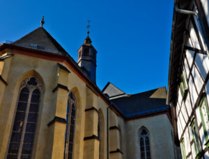 Europe, Germany, Hesse, Lahn-Dill-Kreis, Lahn-Dill-Bergland, Wetzlar, Schillerplatz, Untere Stadtkirche (former Franciscan monastery) Europe, Germany, Hesse, Lahn-Dill-Kreis, Lahn-Dill-Bergland, Wetzlar, Schillerplatz, Untere Stadtkirche (former Franciscan monastery)