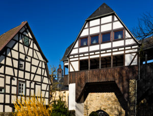 Europe, Germany, Hesse, Lahn-Dill-Kreis, Lahn-Dill-Bergland, Wetzlar, half-timbered houses on Ludwig-Erk-Platz Europe, Germany, Hesse, Lahn-Dill-Kreis, Lahn-Dill-Bergland, Wetzlar, half-timbered houses on Ludwig-Erk-Platz