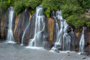 Island, der schleierartige Barnafoss Wasserfall, Detail, Herbst Island, der schleierartige Barnafoss Wasserfall, Detail, Herbst