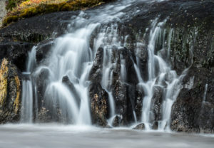 Iceland, the veiled Barnafoss waterfall, detail, autumn Iceland, the veiled Barnafoss waterfall, detail, autumn