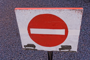 Ait Benhaddou, hand made, Morocco, No Entry road sign, vehicular traffic Ait Benhaddou, hand made, Morocco, No Entry road sign, vehicular traffic
