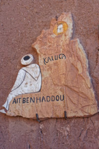 Ait Benhaddou, Morocco, tour operator sign Ait Benhaddou, Morocco, tour operator sign