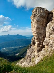 View of a rock in the Karwendel Mountains, with the Isar and Walchensee in the background. View of a rock in the Karwendel Mountains, with the Isar and Walchensee in the background.