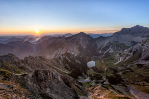 View of the Soiernseen at sunrise View of the Soiernseen at sunrise