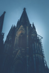 The Cologne Cathedral. Even at night an impressive, Gothic building. - Editorial use only.