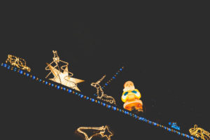 Christmas lights decoration - Santa Claus, star, tree and reindeer
