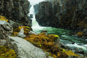 Waterfall in Austurland, Iceland Waterfall in Austurland, Iceland