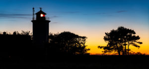 Lighthouse Westermarkelsdorf on the island Fehmarn after sunset Lighthouse Westermarkelsdorf on the island Fehmarn after sunset