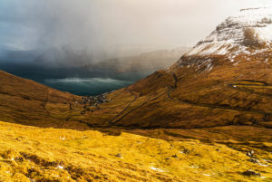 View of Funningur, Eysturoy Island, Faroe Islands View of Funningur, Eysturoy Island, Faroe Islands