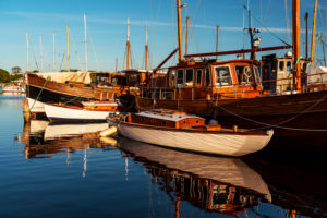Harbor impression in Kirchdorf, Baltic Sea island of Poel Harbor impression in Kirchdorf, Baltic Sea island of Poel