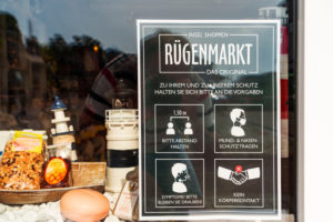 Rügen market at the Corona period, Sassnitz, Rügen Island Rügen market at the Corona period, Sassnitz, Rügen Island