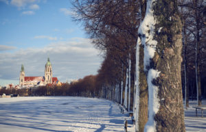 Germany, Bavaria, Upper Bavaria, Munich, Theresienwiese, St.Paul church Germany, Bavaria, Upper Bavaria, Munich, Theresienwiese, St.Paul church