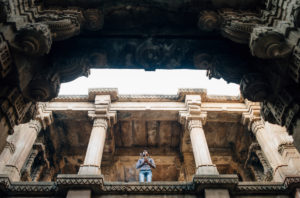 Praying Hindu in a temple in Ahmedabad Praying Hindu in a temple in Ahmedabad