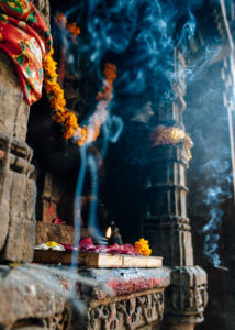 incense stick in a Hindu temple in Ahmedabad incense stick in a Hindu temple in Ahmedabad