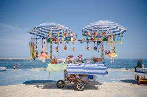 Sale stand on the beach of Palermo, Sicily Sale stand on the beach of Palermo, Sicily