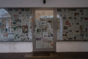 Closed business during the Corona Virus pandemic in Regensburg Closed business during the Corona Virus pandemic in Regensburg