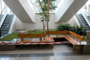 Shopping mall during the Covid19 crisis. Shopping mall during the Covid19 crisis.