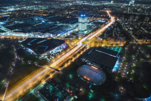 View from the Olympic Tower Munich at night View from the Olympic Tower Munich at night