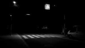 Zebra crossing at night Zebra crossing at night