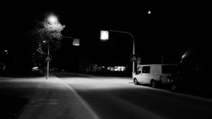 Zebra crossing at night Zebra crossing at night