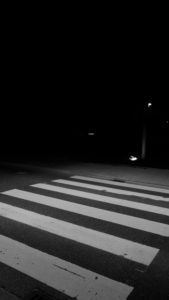 Zebra crossing at night Zebra crossing at night