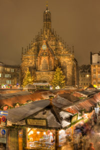 Germany, Bavaria, Nuremberg, Christmas Market with the Frauenkirche in the background Germany, Bavaria, Nuremberg, Christmas Market with the Frauenkirche in the background
