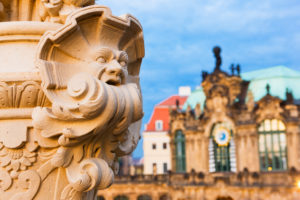 Germany, Saxony, Dresden, Zwinger Palace Museum, close up of statue in the courtyard Germany, Saxony, Dresden, Zwinger Palace Museum, close up of statue in the courtyard