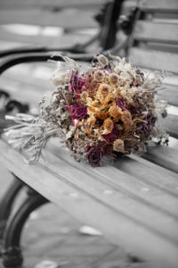 Dried Flower Bouquet, Park Bench Dried Flower Bouquet, Park Bench