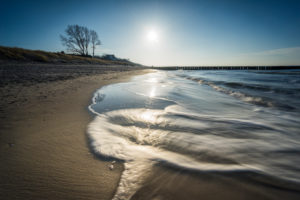 Baltic Sea at evening light and long exposure Baltic Sea at evening light and long exposure