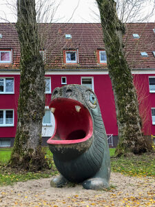 Flensburg, City, House, Playground, Climbing, Baltic Sea resort, Architecture, Northern Germany, Frog, Schleswig-Holstein, Germany