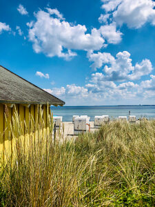 Sierksdorf, Baltic Sea, idyll, shore, landscape, sea, horizon, Ostholstein district, northern Germany, water, Bay of Lübeck, Schleswig-Holstein, Germany