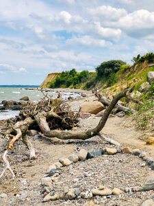 Brodtener Ufer, Brodtener Steilufer, Baltic Sea, stones, shore, landscape, sea, horizon, Hanseatic City of Lübeck, Northern Germany, steep coast, Bay of Lübeck, Schleswig-Holstein, Germany