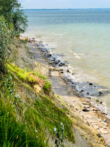 Brodtener Ufer, Brodtener Steilufer, Baltic Sea, stones, shore, landscape, sea, horizon, Hanseatic City of Lübeck, Northern Germany, steep coast, Bay of Lübeck, Schleswig-Holstein, Germany