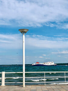 Travemünde, ship, Baltic Sea, ferry, promenade, landscape, sea, Hanseatic city of Lübeck, northern Germany, shipping, Bay of Lübeck, Schleswig-Holstein, Germany