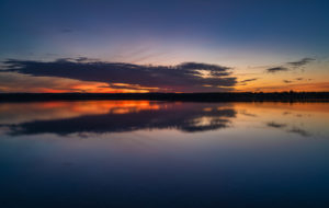 Ammersee in Oberbayern zur blauen Stunde Ammersee in Oberbayern zur blauen Stunde