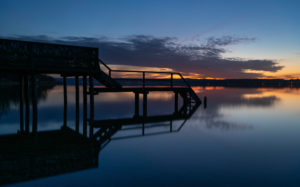 Steg am Ammersee bei Sonnenuntergang Steg am Ammersee bei Sonnenuntergang