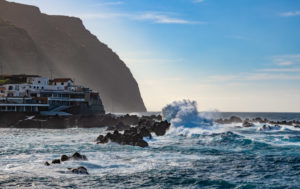 Atlantic Ocean at Porto Moniz, Madeira, Portugal Atlantic Ocean at Porto Moniz, Madeira, Portugal