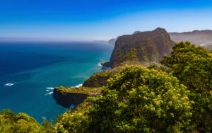 Municipality and landscape of Porto da Cruz, Eagle Rock, Machico, Madeira Municipality and landscape of Porto da Cruz, Eagle Rock, Machico, Madeira