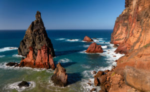 to see rock needles in the Atlantic on the São Lourenço peninsula, Madeira volcanic origin to see rock needles in the Atlantic on the São Lourenço peninsula, Madeira volcanic origin